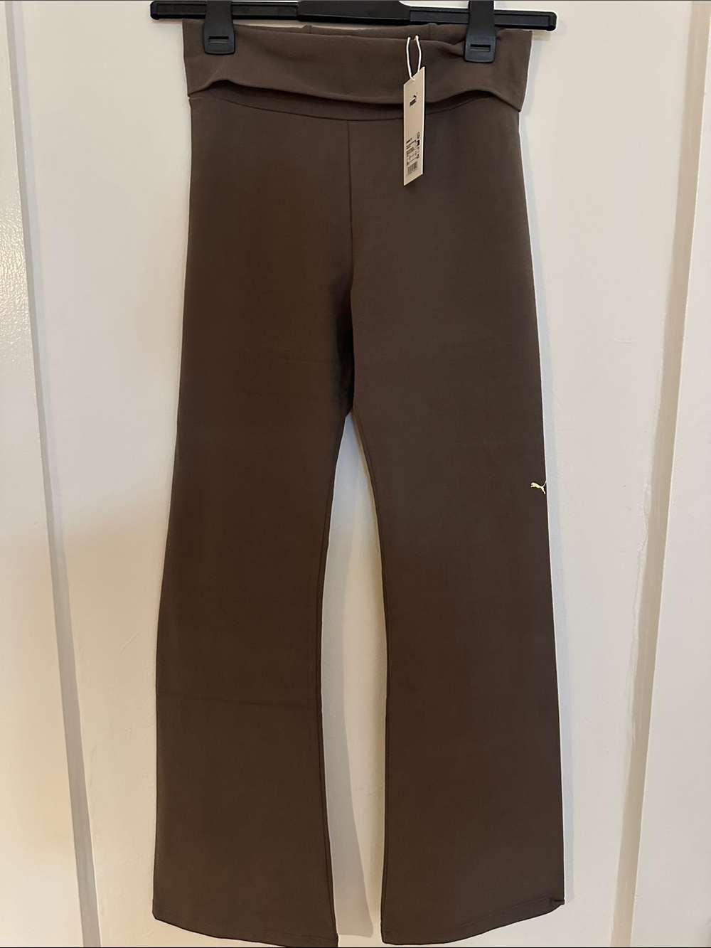 Puma Women’s Brown Fold-Over Waist Flare Leggings